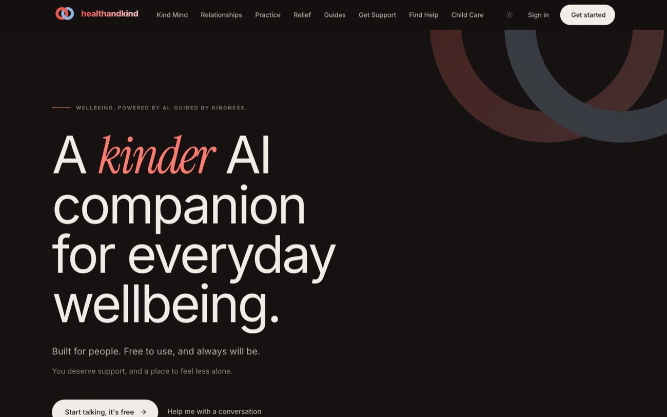 The Health and Kind homepage